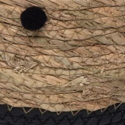 Set Of 2 Natural Cattail Decorative Storage Baskets With Pom Poms - Foreside Home & Garden -Baxton Studio Store GUEST 00043bd5 1d0e 4ef2 aa0b 76f9367e5c24