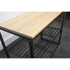 3 Tier Shoe Rack Black Metal With Natural Wood - Brightroom™ 21 3 Tier Shoe Rack Black Metal With Natural Wood - Brightroom™ -Baxton Studio Store GUEST 013d69be 4814 4e67 a4fd 7c871da78098