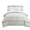 Chic Home Veronica 3 Piece Nica Pleat Pintuck Duvet Cover Set White 1 Chic Home Veronica 3 Piece Nica Pleat Pintuck Duvet Cover Set White -Baxton Studio Store GUEST 01455335 7e59 4614 8fe6 a42bce262f3a