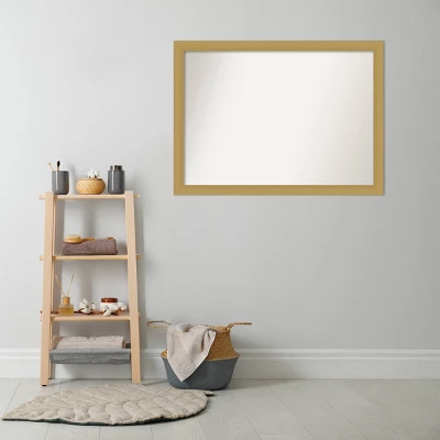 42" X 31" Non-Beveled Grace Bathroom Wall Mirror Brushed Gold - Amanti Art 9 42" X 31" Non-Beveled Grace Bathroom Wall Mirror Brushed Gold - Amanti Art - Image 7