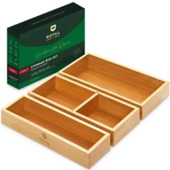 Royal Craft Wood Universal Bamboo Storage Box Set -Baxton Studio Store GUEST 0275c963 a4ea 48e2 ba8f 6dc40bdcb2f9