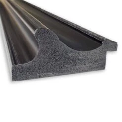 44" X 33" Non-Beveled Parlor Bathroom Wall Mirror Black - Amanti Art