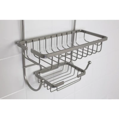 Home Basics Heavy Weight Satin Nickel Shower Caddy 5 Home Basics Heavy Weight Satin Nickel Shower Caddy - Image 3