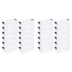 Sterilite 6 Quart Plastic ClearView Multipurpose Stacking Storage Container Tote With Secure Latching Lid For Home And Office Organization 18 Sterilite 6 Quart Plastic ClearView Multipurpose Stacking Storage Container Tote With Secure Latching Lid For Home And Office Organization -Baxton Studio Store GUEST 0406d85e df6a 46ef a8da f8183002647a