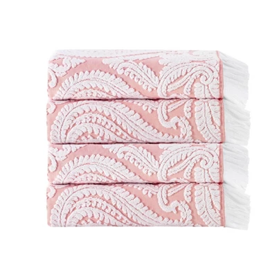 8pc Laina Turkish Cotton Hand Towel Set Pink - Enchante Home 4 8pc Laina Turkish Cotton Hand Towel Set Pink - Enchante Home - Image 2