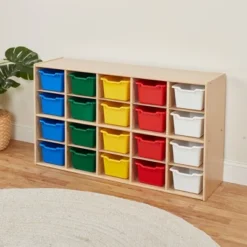 ECR4Kids Scoop Front Storage Bin, Multipurpose Organization, 20-Piece -Baxton Studio Store GUEST 0464c03a 7e94 4644 a3a6 b35c734f16b6