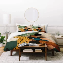 Domonique Brown Stay Home Duvet Set - Deny Designs -Baxton Studio Store GUEST 04c78650 21f1 46d9 b8c1 19b94f8b2bd1