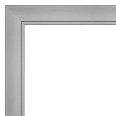 22" X 28" Non-Beveled Flair Bathroom Wall Mirror Polished Nickel - Amanti Art 4 22" X 28" Non-Beveled Flair Bathroom Wall Mirror Polished Nickel - Amanti Art - Image 2