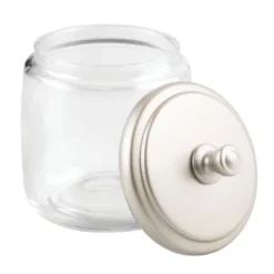 MDesign Glass Vanity Storage Organizer Apothecary Jar, 2 Pack -Baxton Studio Store GUEST 051ca444 aa98 42e4 baf1 fe1094387418