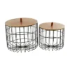 Set Of 2 Metal Storage Baskets Brown - Olivia & May 2 Set Of 2 Metal Storage Baskets Brown - Olivia & May -Baxton Studio Store GUEST 05624839 2188 44e6 9ec3 6cf2624f82a8