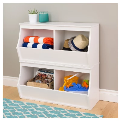 Fremont Entryway Storage Cubbie - 4 Bin - White - Prepac 4 Fremont Entryway Storage Cubbie - 4 Bin - White - Prepac - Image 2