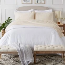 New Products 18 Great Bay Home Cotton T-Shirt Jersey Knit Flannel Sheet Set