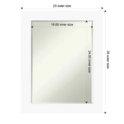 Amanti Art Cabinet White Petite Bevel Bathroom Wall Mirror 29.5 X 23.5 In. 10 Amanti Art Cabinet White Petite Bevel Bathroom Wall Mirror 29.5 X 23.5 In. -Baxton Studio Store GUEST 06282a0c f1ff 4e62 a435 897cb5774875