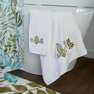 Sprouted Palm Bath Towel White - SKL Home 4 Sprouted Palm Bath Towel White - SKL Home - Image 2