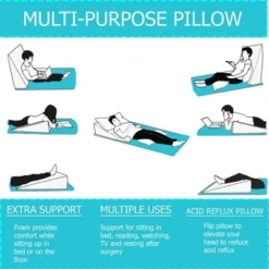 Continental Sleep, Mattress System Bed Wedge Pillow Foam Incline, Heartburn, Legs And Back Support For Acid Reflux, Increases Blood Flow, 24", White -Baxton Studio Store GUEST 069209ae b507 4c07 9ab1 36c83f16eccd