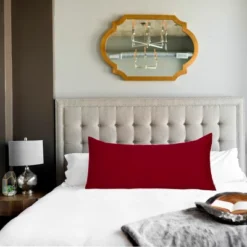 PiccoCasa Body Satin Silky For Hair And Skin Pillowcase Wine Red 20"x48" 2 Pcs -Baxton Studio Store GUEST 06bf2518 0ec5 40ef 9c59 e56317259878