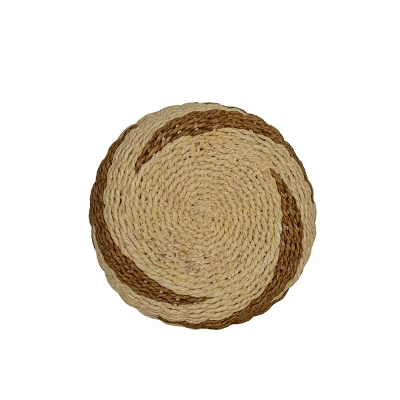 Brown Basket Woven Rope By Foreside Home & Garden 5 Brown Basket Woven Rope By Foreside Home & Garden - Image 3