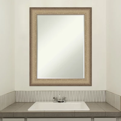 Elegant Brushed Petite Bevel Bathroom Wall Mirror 6 Elegant Brushed Petite Bevel Bathroom Wall Mirror - Image 4