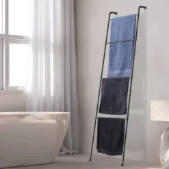 NEX 2pk 4 Tier Ladder Style Towel Racks Black -Baxton Studio Store GUEST 08792fa7 4961 4da9 89e4 c92605be8660