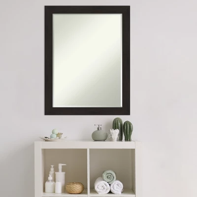 Furniture Espresso Narrow Petite Bevel Bathroom Wall Mirror 7 Furniture Espresso Narrow Petite Bevel Bathroom Wall Mirror - Image 5