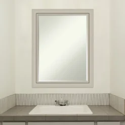 Amanti Art Romano Silver Narrow Petite Bevel Wood Bathroom Wall Mirror 27.75 X 21.75 In. 13 Amanti Art Romano Silver Narrow Petite Bevel Wood Bathroom Wall Mirror 27.75 X 21.75 In. -Baxton Studio Store GUEST 08856c97 753d 4b17 99f5 4d53c3b6002a