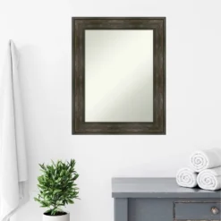 24" X 30" Non-Beveled Rail Rustic Char Bathroom Wall Mirror - Amanti Art 16 24" X 30" Non-Beveled Rail Rustic Char Bathroom Wall Mirror - Amanti Art -Baxton Studio Store GUEST 099e587a e810 465a 8169 d54aaf61f633