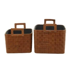 Set Of 2 Leather Magazine Holder - Olivia & May -Baxton Studio Store GUEST 09c9155c cf77 456b 99c3 a4a534950e6a