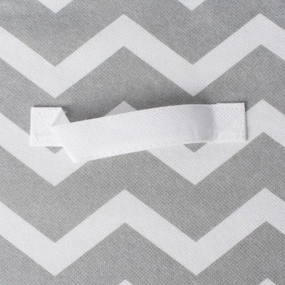Set Of 4 11" X 11" X 11" Nonwoven Polyester Square Storage Chevron Cube Gray - Design Imports 8 Set Of 4 11" X 11" X 11" Nonwoven Polyester Square Storage Chevron Cube Gray - Design Imports - Image 6