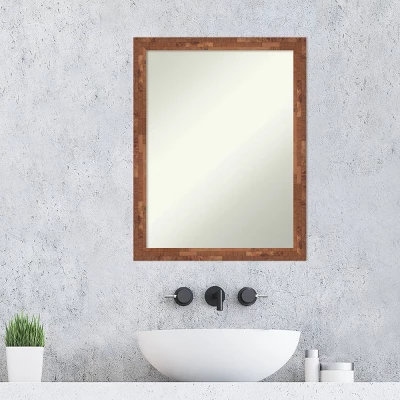 21" X 27" Non-Beveled Fresco Wood Bathroom Wall Mirror Light Pecan Brown - Amanti Art 10 21" X 27" Non-Beveled Fresco Wood Bathroom Wall Mirror Light Pecan Brown - Amanti Art - Image 8