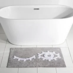 Shiraleah "Wink" Grey Bath Rug
