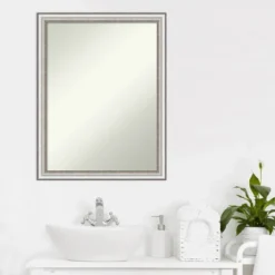 21" X 27" Non-Beveled Salon Silver Narrow Bathroom Wall Mirror - Amanti Art 16 21" X 27" Non-Beveled Salon Silver Narrow Bathroom Wall Mirror - Amanti Art -Baxton Studio Store GUEST 0db81ca4 8ab0 4285 a962 d15dd13bda16