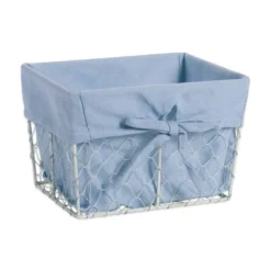 Design Imports Set Of 3 S Antique White Chicken Wire Washed Denim Liner Baskets -Baxton Studio Store GUEST 0dbcbd05 c3ea 4971 a42d 96fac90b8b46