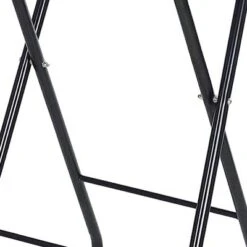 PureSana Chromium Professional Foldaway Portable Rolling Salon Service Tray With Adjustable Height And Rubber Caster Wheels, Black -Baxton Studio Store GUEST 0e4f9c0f 1e8f 4871 8961 a8475b31fa3a