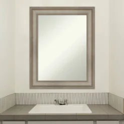 24" X 30" Non-Beveled Mezzanine Antique Narrow Wood Bathroom Wall Mirror Silver - Amanti Art 15 24" X 30" Non-Beveled Mezzanine Antique Narrow Wood Bathroom Wall Mirror Silver - Amanti Art -Baxton Studio Store GUEST 0e5200fa f48d 43ba 98cd 66705d323d4a