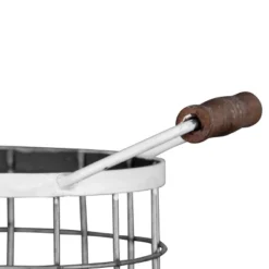 Set Of 2 Oblong Metal & Wood Handled Baskets - Foreside Home & Garden -Baxton Studio Store GUEST 0e9cec94 13f9 4f93 a845 f13c5d150d25