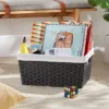 17" X 12" X 8" Large Woven Lined Basket Black - Brightroom™ -Baxton Studio Store GUEST 0ff737db fc55 494a af3c b47897fa5dfd