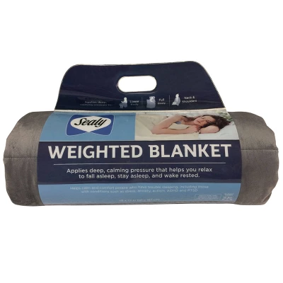 Sealy 48" X 72" Microplush 12lb Weighted Blanket Gray 5 Sealy 48" X 72" Microplush 12lb Weighted Blanket Gray - Image 3