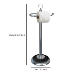 Freestanding Toilet Tissue Holder Chrome/Black - Nu Steel 8 Freestanding Toilet Tissue Holder Chrome/Black - Nu Steel -Baxton Studio Store GUEST 108a23d6 8766 4586 96d6 649d05f8822d