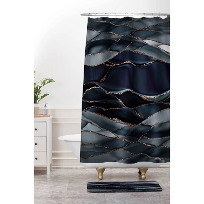 36"x24" UtArt Midnight Marble Deep Ocean Waves Memory Foam Bath Mat Navy - Deny Designs 3 36"x24" UtArt Midnight Marble Deep Ocean Waves Memory Foam Bath Mat Navy - Deny Designs