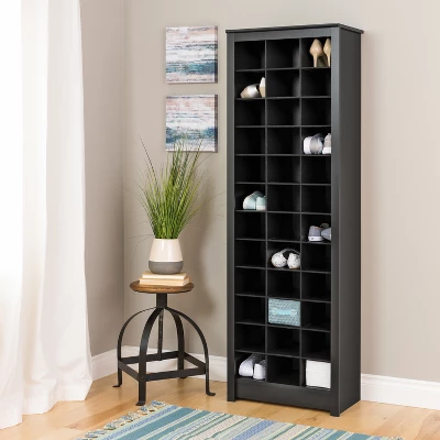 Space Saving Shoe Storage Cabinet - Prepac 3 Space Saving Shoe Storage Cabinet - Prepac