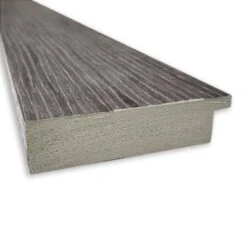 42" X 30" Non-Beveled Pinstripe Plank Gray Bathroom Wall Mirror - Amanti Art