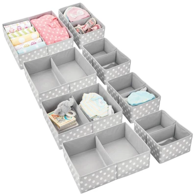 MDesign Fabric Dresser Drawer Storage Organizers, Set Of 8 12 MDesign Fabric Dresser Drawer Storage Organizers, Set Of 8 - Image 10