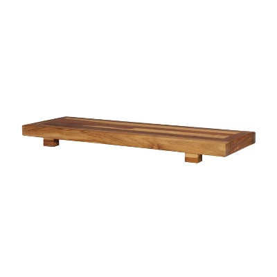 29"x2" Eleganto Teak Wood Bathtub Storage Caddy Natural - EcoDecors 3 29"x2" Eleganto Teak Wood Bathtub Storage Caddy Natural - EcoDecors