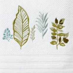 Sprouted Palm Bath Towel White - SKL Home