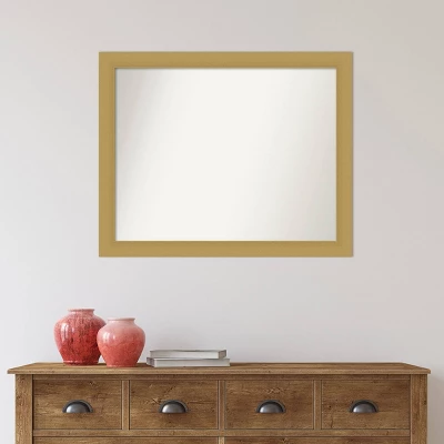 32" X 26" Non-Beveled Grace Brushed Bathroom Wall Mirror Gold - Amanti Art 7 32" X 26" Non-Beveled Grace Brushed Bathroom Wall Mirror Gold - Amanti Art - Image 5
