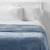 Full/Queen Solid Plush Blanket Blue - Room Essentials™ 2 Full/Queen Solid Plush Blanket Blue - Room Essentials™ -Baxton Studio Store GUEST 14e0c3d4 017e 4ca7 93f8 555bcb639340