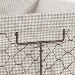 Design Imports Set Of 3 Rustic Bronze Chicken Wire Stone And White Gingham Check Liner Baskets 12 Design Imports Set Of 3 Rustic Bronze Chicken Wire Stone And White Gingham Check Liner Baskets -Baxton Studio Store GUEST 15957ae0 b6ef 4657 ab28 b528868e7bd6