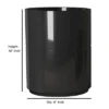 Bathroom Wastebasket Shiny Black - Nu Steel 2 Bathroom Wastebasket Shiny Black - Nu Steel -Baxton Studio Store GUEST 163a0248 009e 4f55 9263 098c59629e48