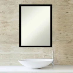 20" X 26" Non-Beveled Bathroom Wall Mirror Jet Black - Amanti Art 13 20" X 26" Non-Beveled Bathroom Wall Mirror Jet Black - Amanti Art -Baxton Studio Store GUEST 16ed28c4 e25a 454e 86bc 1cb6f6cf9fef