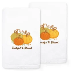 2pc 'Grateful & Blessed' Hand Towel Set White - Linum Home Textiles 7 2pc 'Grateful & Blessed' Hand Towel Set White - Linum Home Textiles -Baxton Studio Store GUEST 171dfdca cf43 4ac5 8946 35b3f522a848